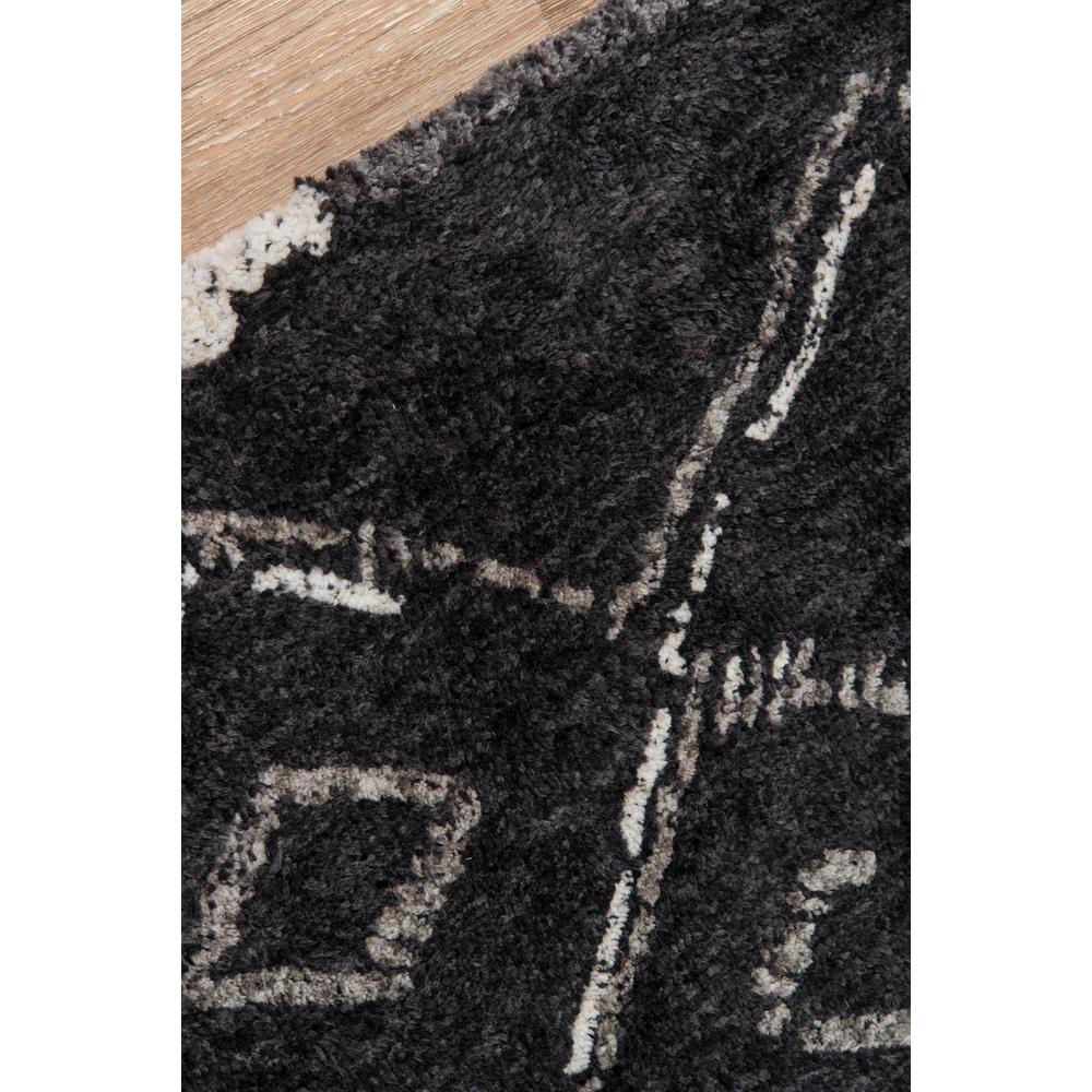 Contemporary Runner Area Rug, Black, 2'3" X 8' Runner. Picture 3