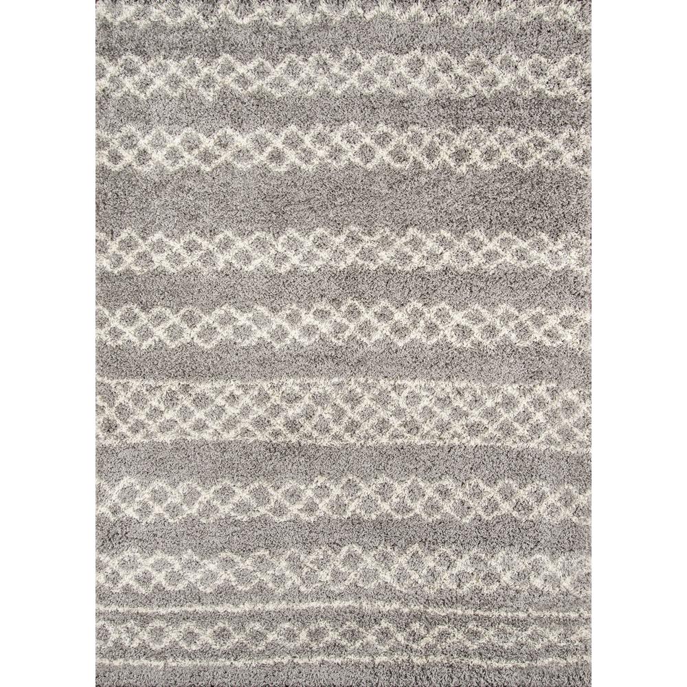 Contemporary Runner Area Rug, Grey, 2'3" X 7'6" Runner. Picture 1