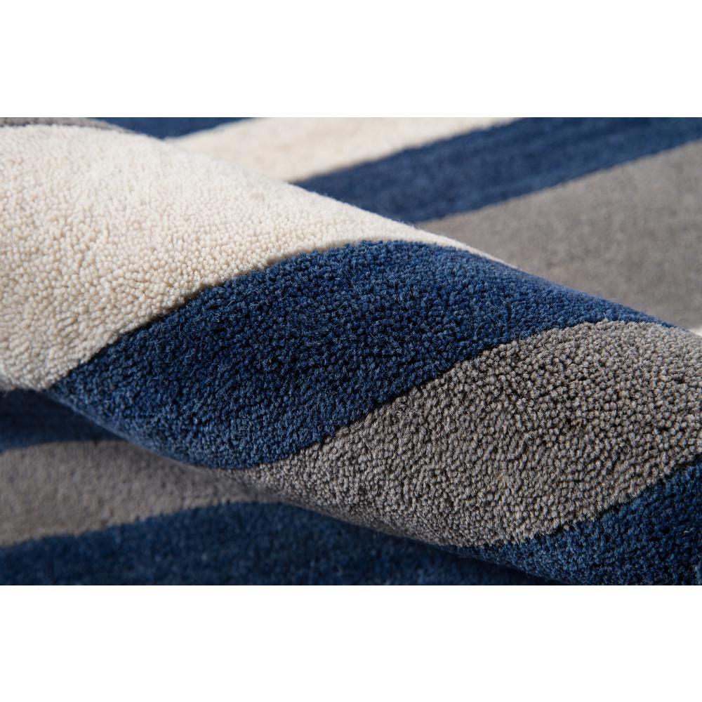 Contemporary Runner Area Rug, Navy, 2'3" X 8' Runner. Picture 4