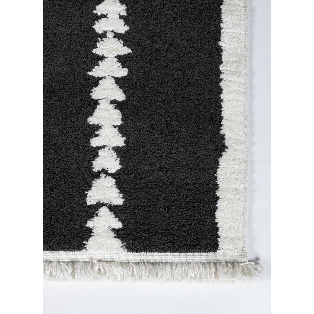Contemporary Rectangle Area Rug, Black, 3'3" X 5'. Picture 2