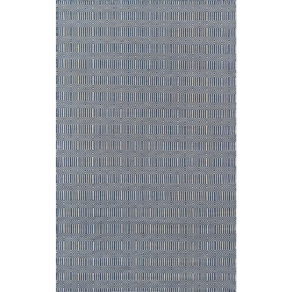 Contemporary Runner Area Rug, Navy, 2'3" X 8' Runner. Picture 1