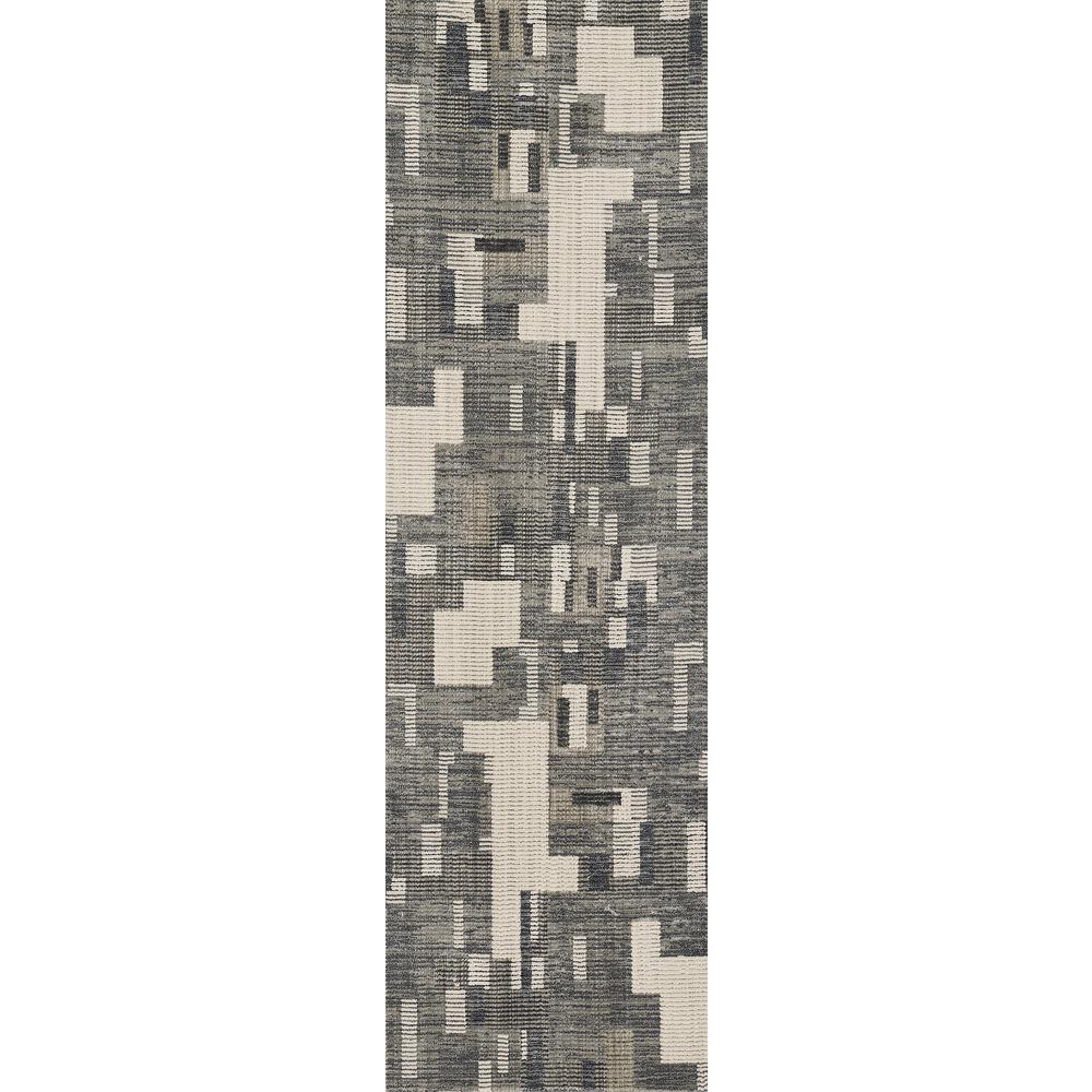 Contemporary Runner Area Rug, Grey, 2'3" X 7'6" Runner. Picture 5