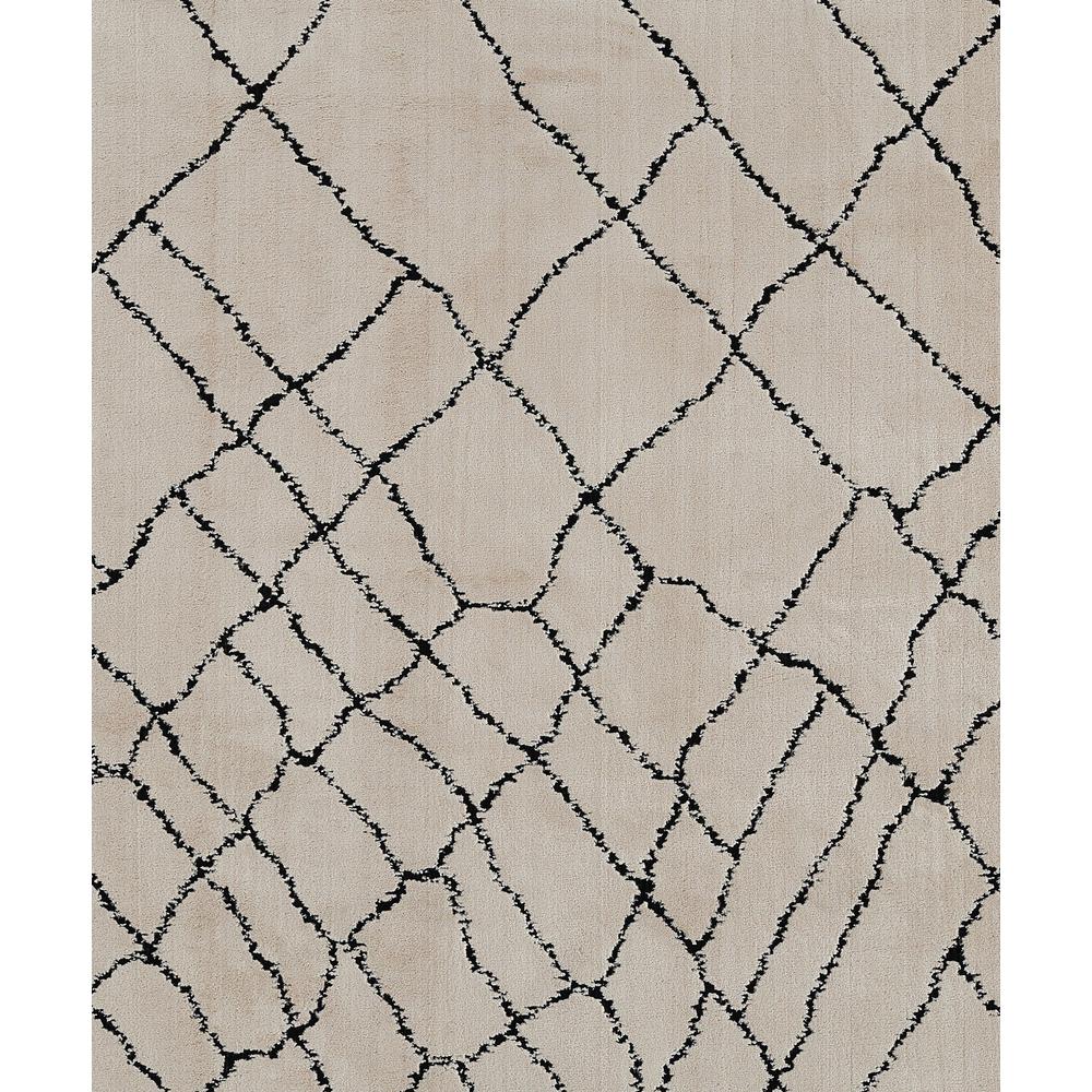 Contemporary Runner Area Rug, Ivory, 2'3" X 7'6" Runner. Picture 7