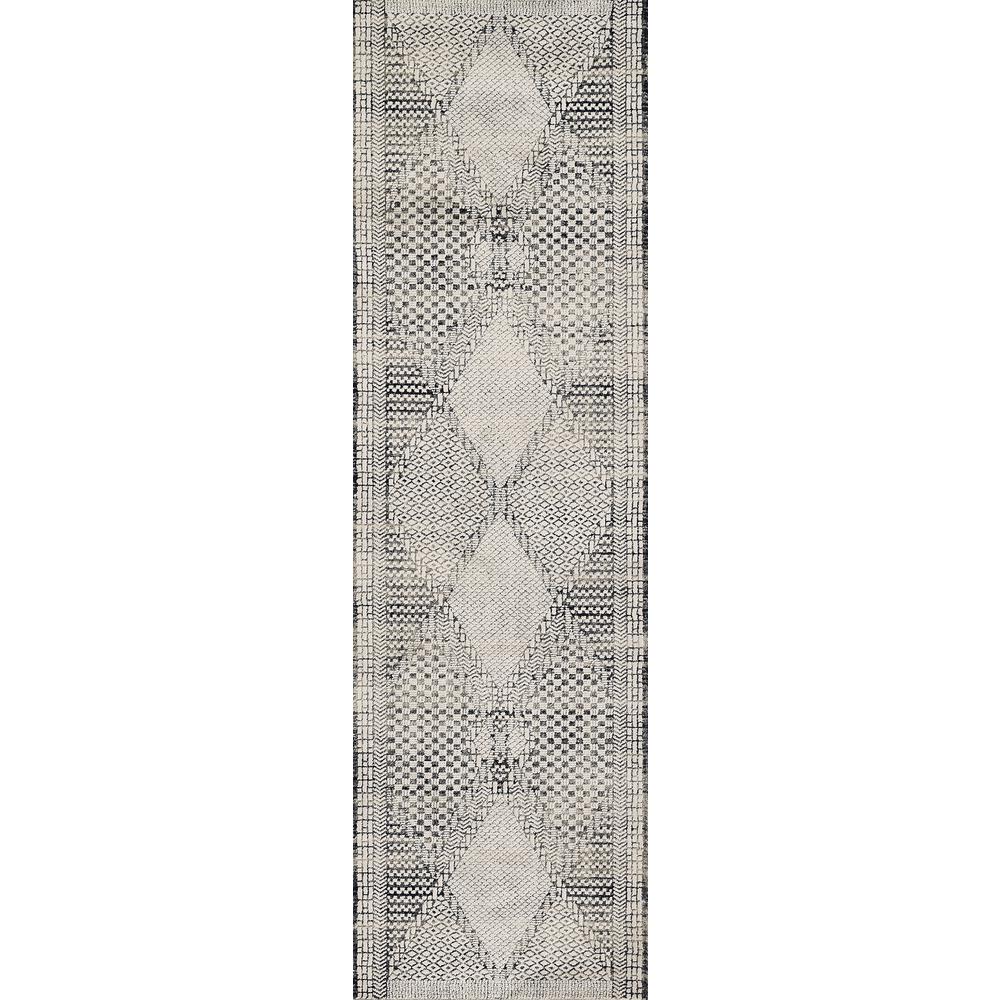 Contemporary Runner Area Rug, Ivory, 2'3" X 7'6" Runner. Picture 5