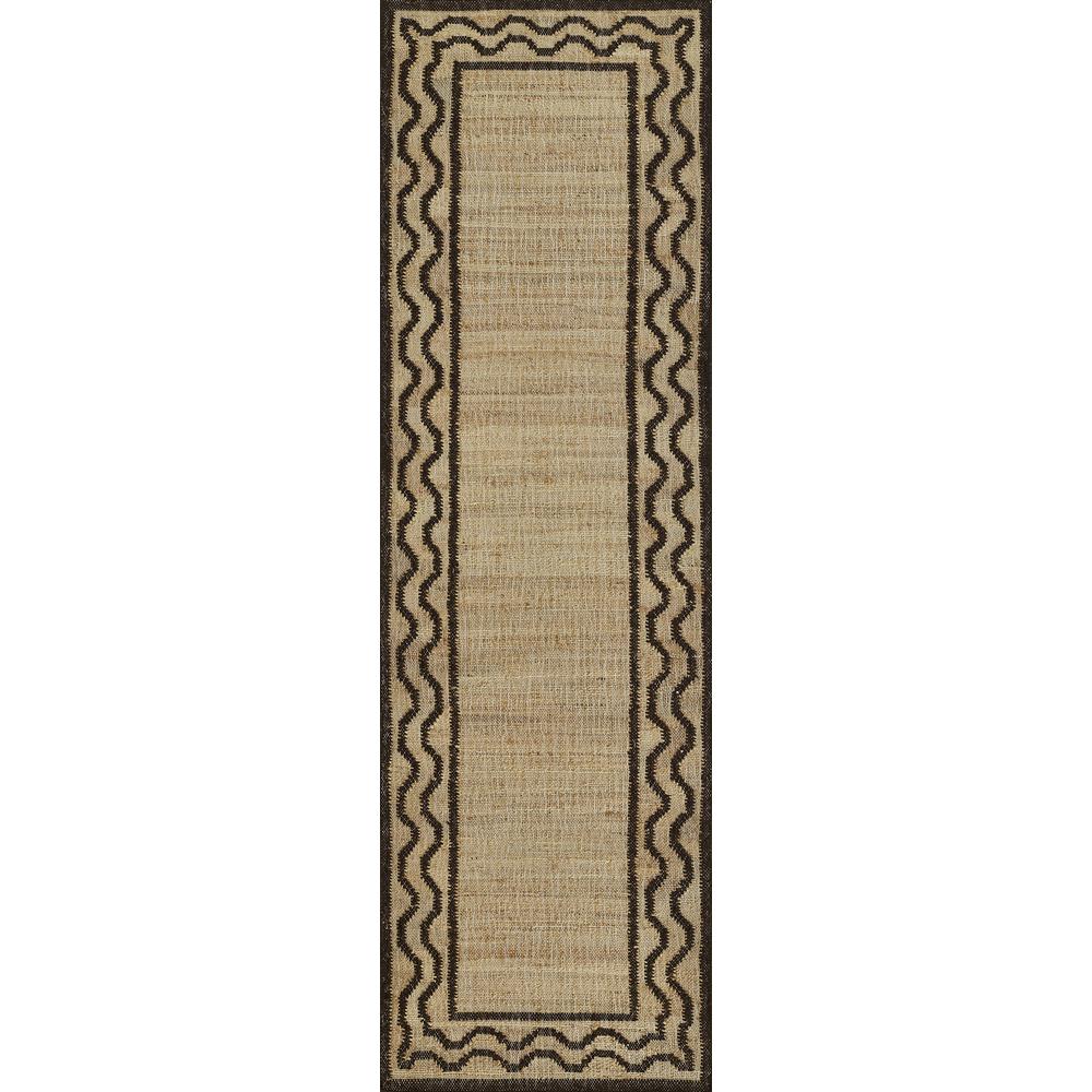 Contemporary Runner Area Rug, Brown, 2'3" X 8' Runner. Picture 5