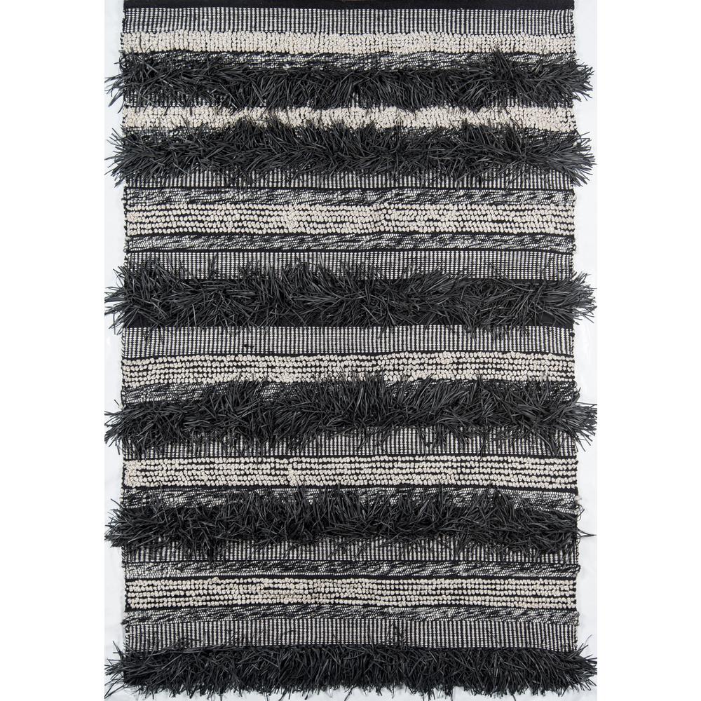 Contemporary Rectangle Area Rug, Black, 3'9" X 5'9". Picture 1