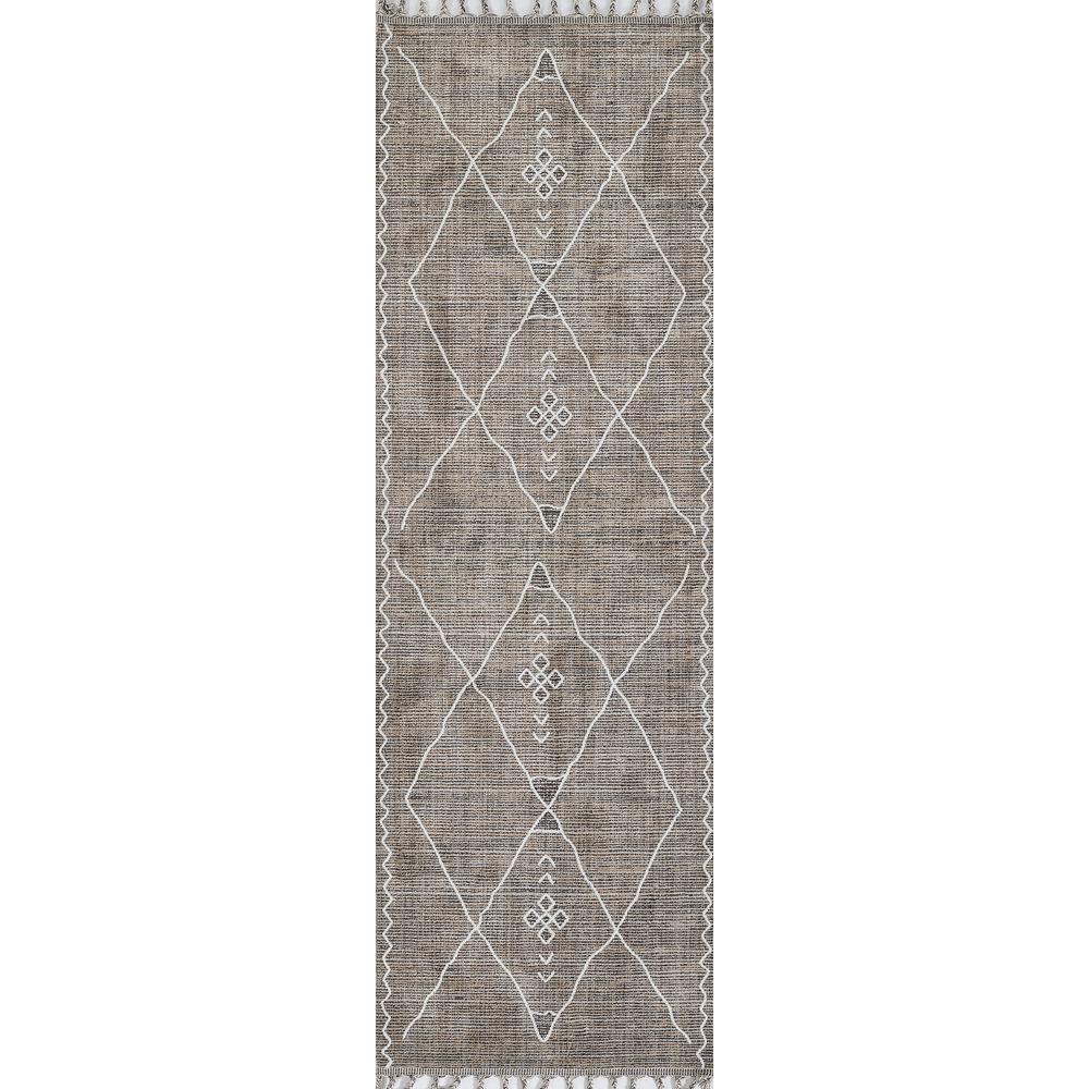 Contemporary Rectangle Area Rug, Grey, 5'3" X 7'6". Picture 5