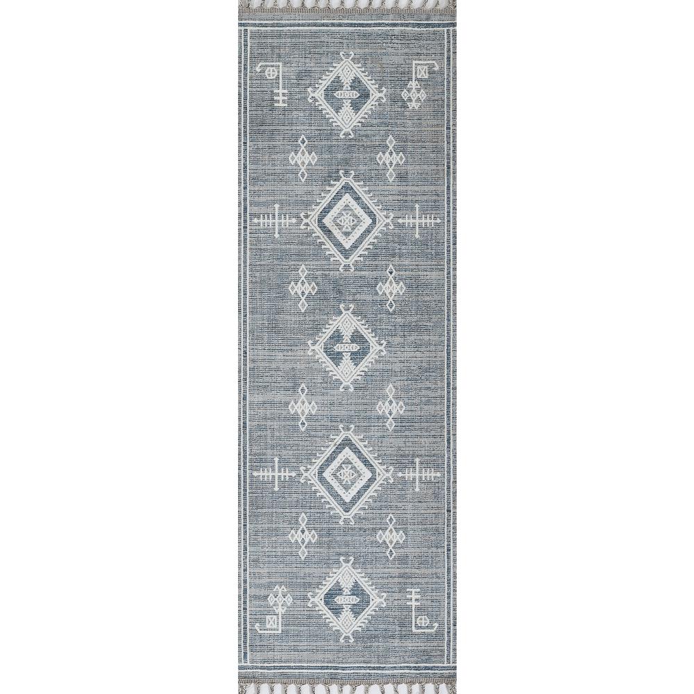 Contemporary Rectangle Area Rug, Blue, 5'3" X 7'6". Picture 5