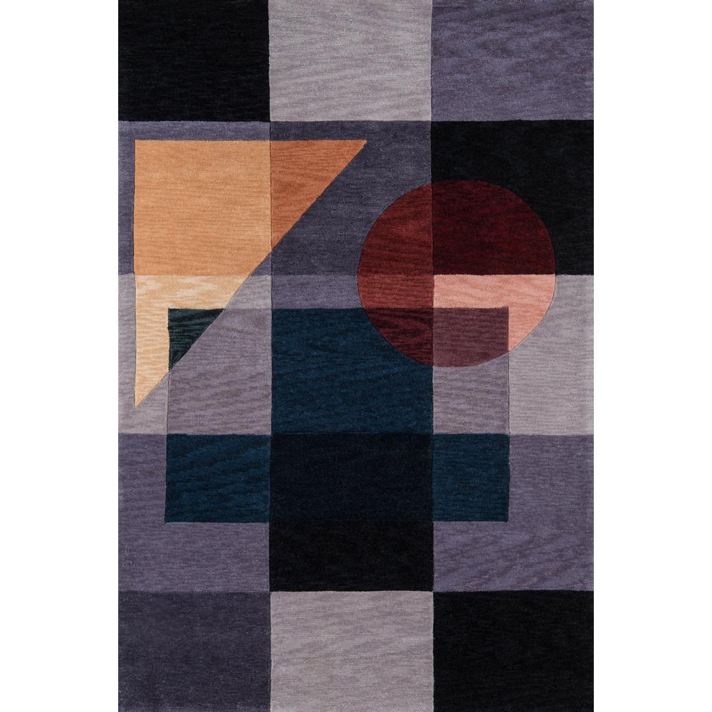 Contemporary Rectangle Area Rug, Blue, 7'9" X 9'9". Picture 1