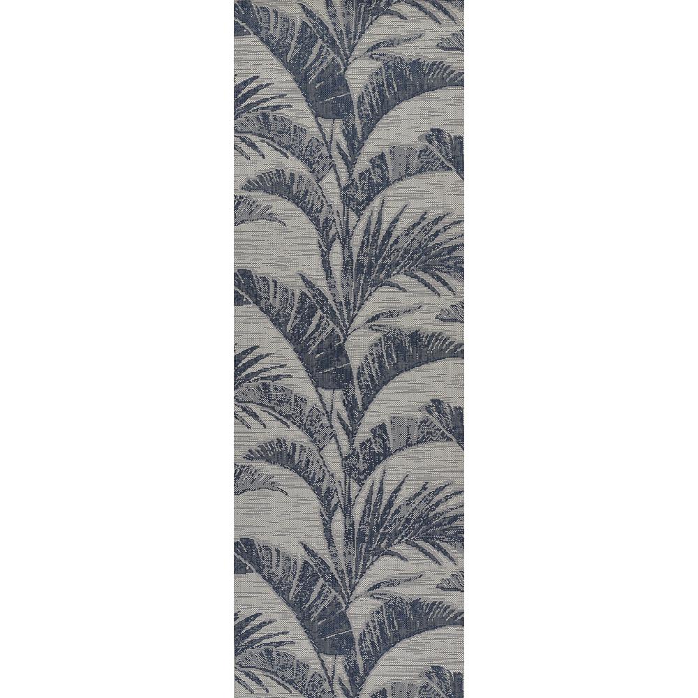 Transitional Runner Area Rug, Blue, 2'7" X 7'6" Runner. Picture 5