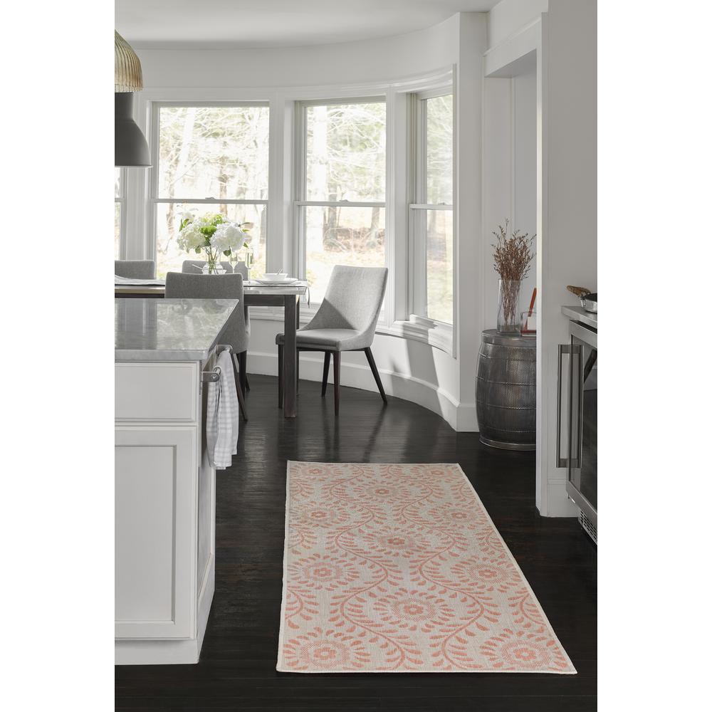Transitional Runner Area Rug, Coral, 2'7" X 7'6" Runner. Picture 8