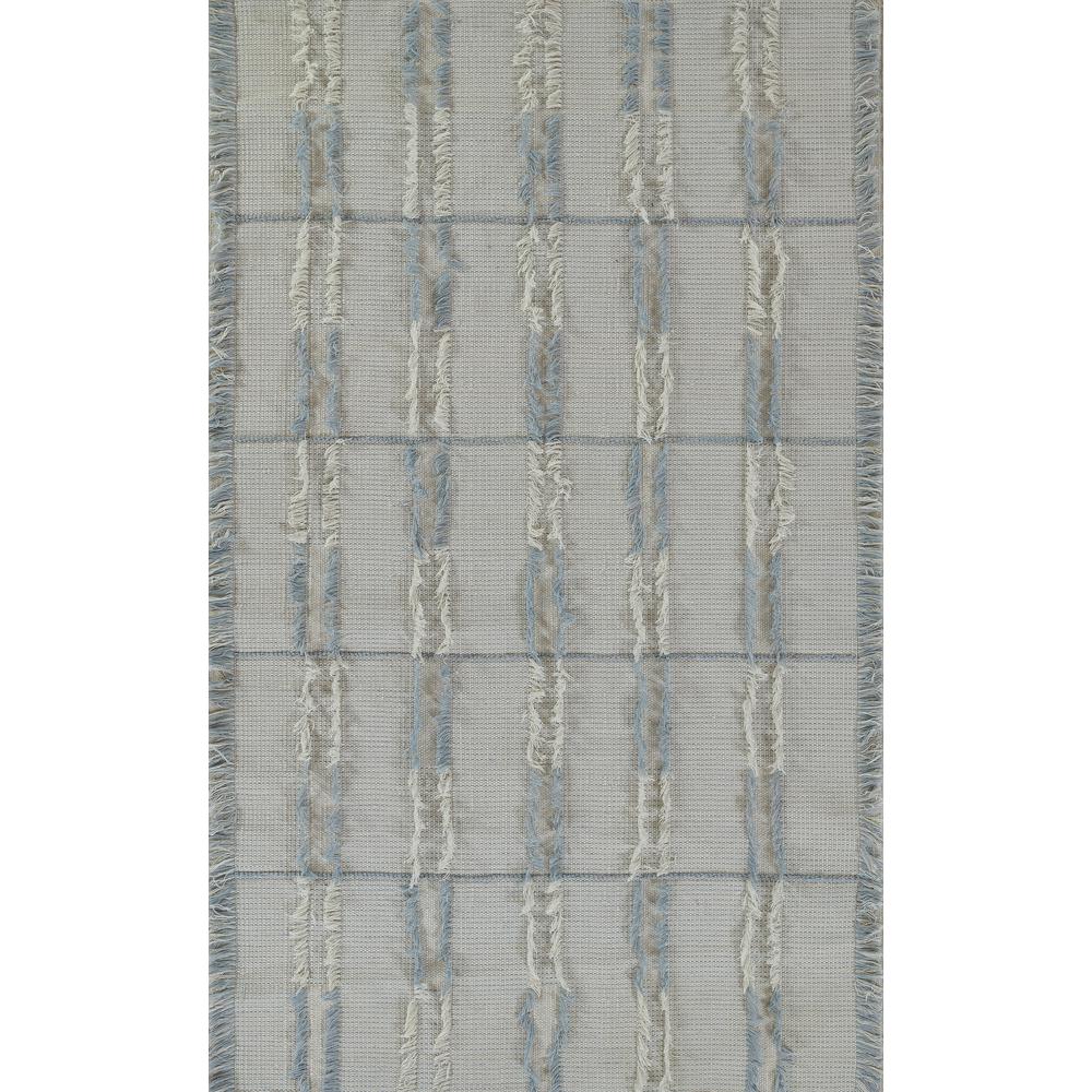 Contemporary Runner Area Rug, Blue, 2'3" X 8' Runner. Picture 1