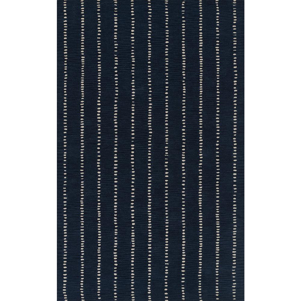 Contemporary Runner Area Rug, Navy, 2'6" X 8' Runner. Picture 1