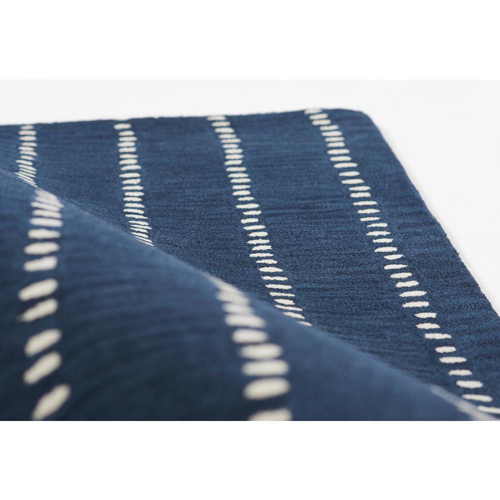 Contemporary Runner Area Rug, Navy, 2'6" X 8' Runner. Picture 8