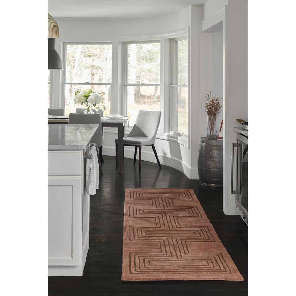 Contemporary Runner Area Rug, Copper, 2'6" X 8' Runner. Picture 13