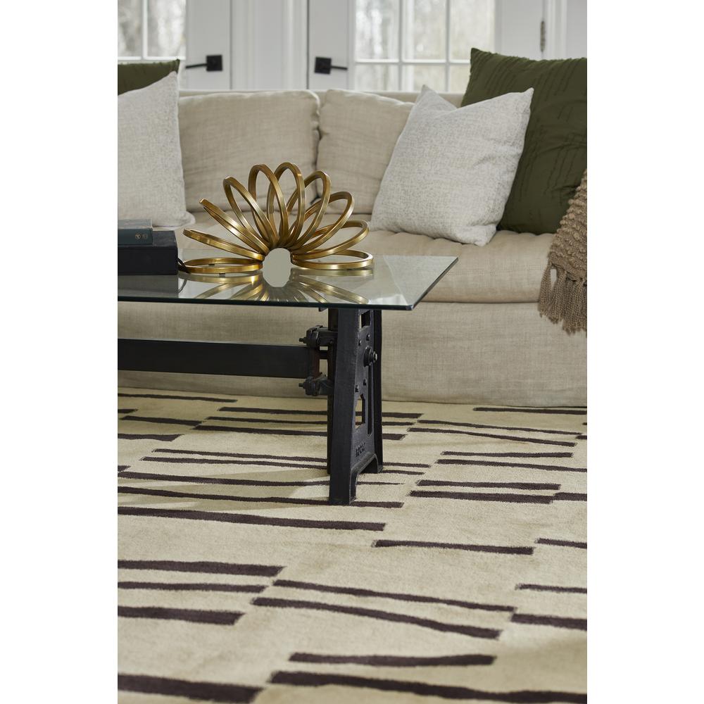 Contemporary Runner Area Rug, Ivory, 2'6" X 8' Runner. Picture 9