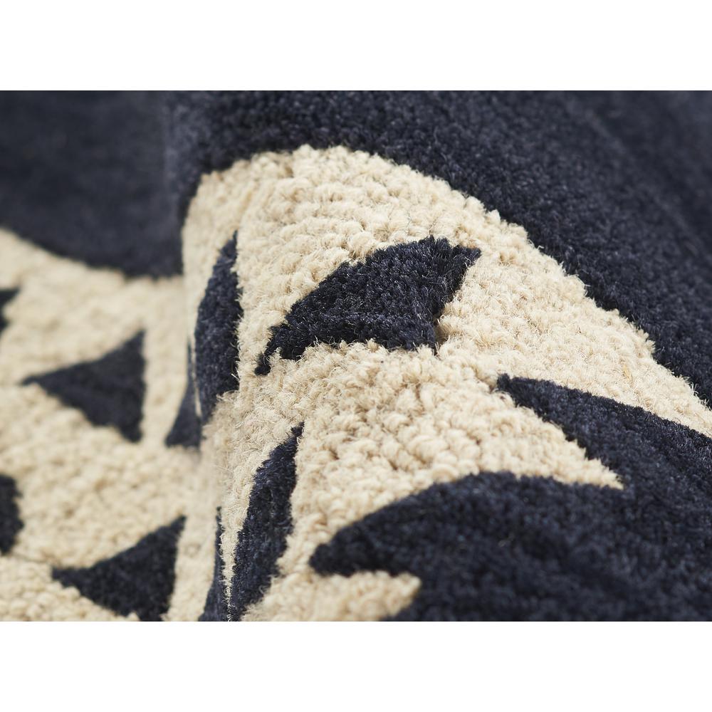 Contemporary Runner Area Rug, Navy, 2'6" X 8' Runner. Picture 4