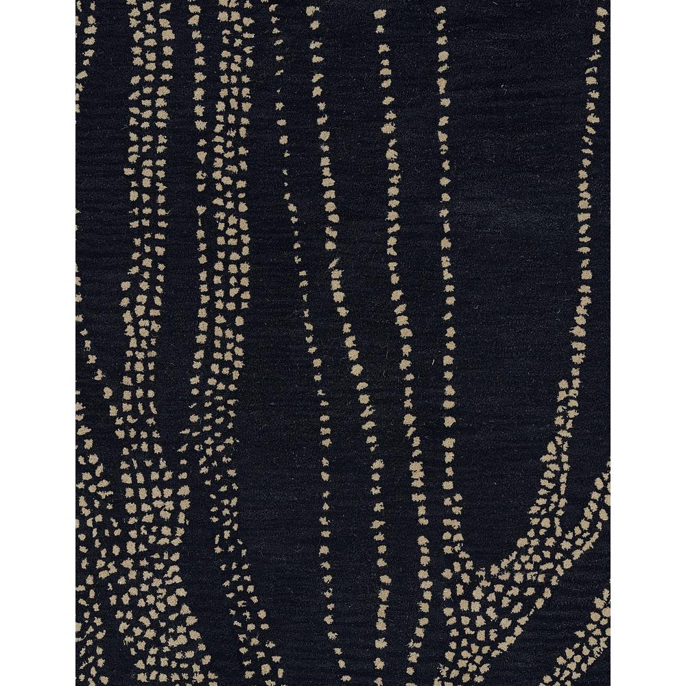 Contemporary Runner Area Rug, Navy, 2'6" X 8' Runner. Picture 7