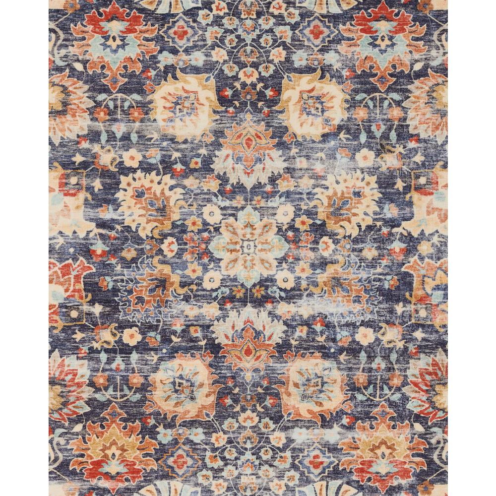 Traditional Rectangle Area Rug, Navy, 2'3" X 7'6" Runner. Picture 6