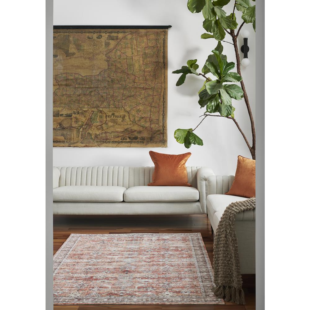 Traditional Rectangle Area Rug, Copper, 2'3" X 7'6" Runner. Picture 9