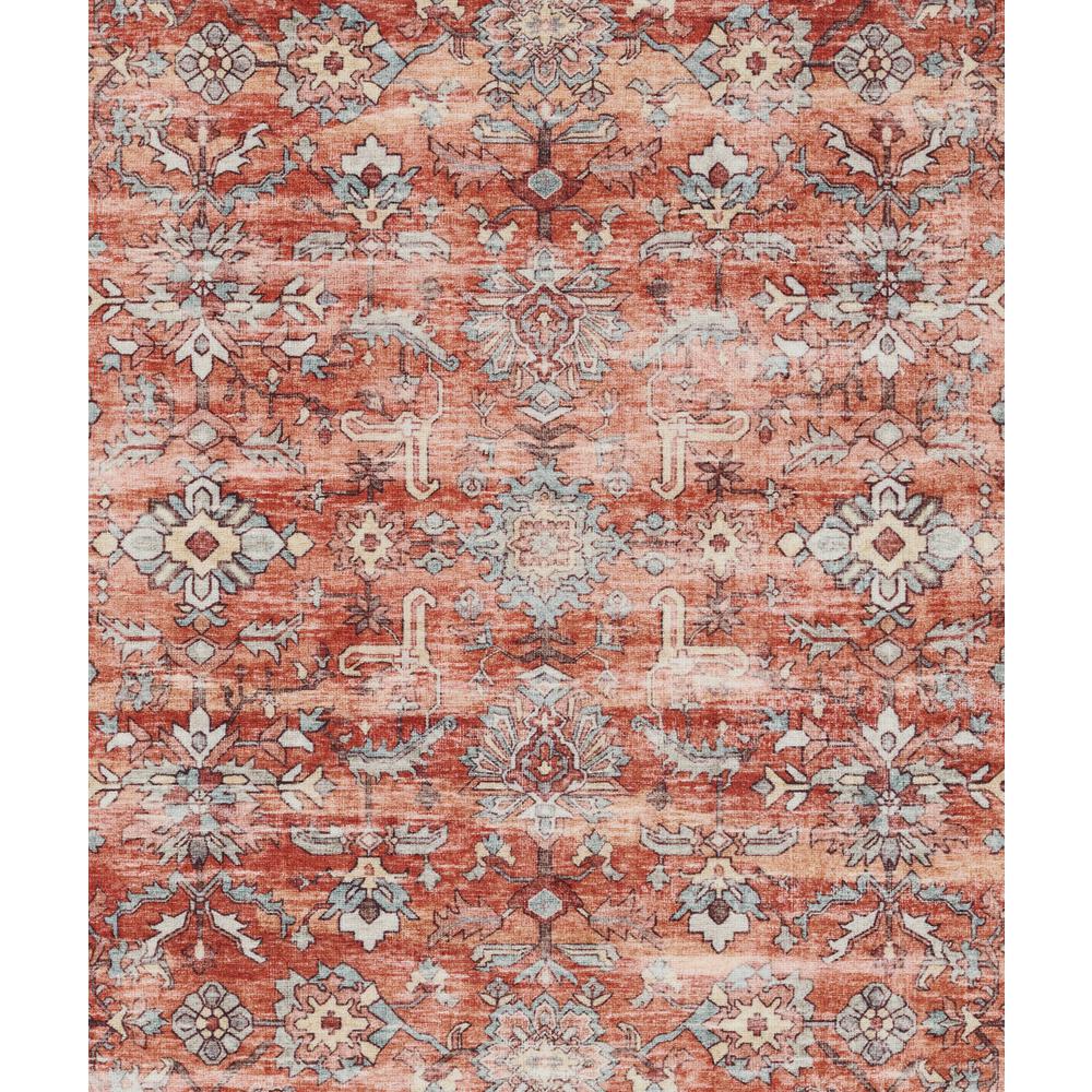 Traditional Rectangle Area Rug, Copper, 2'3" X 7'6" Runner. Picture 6