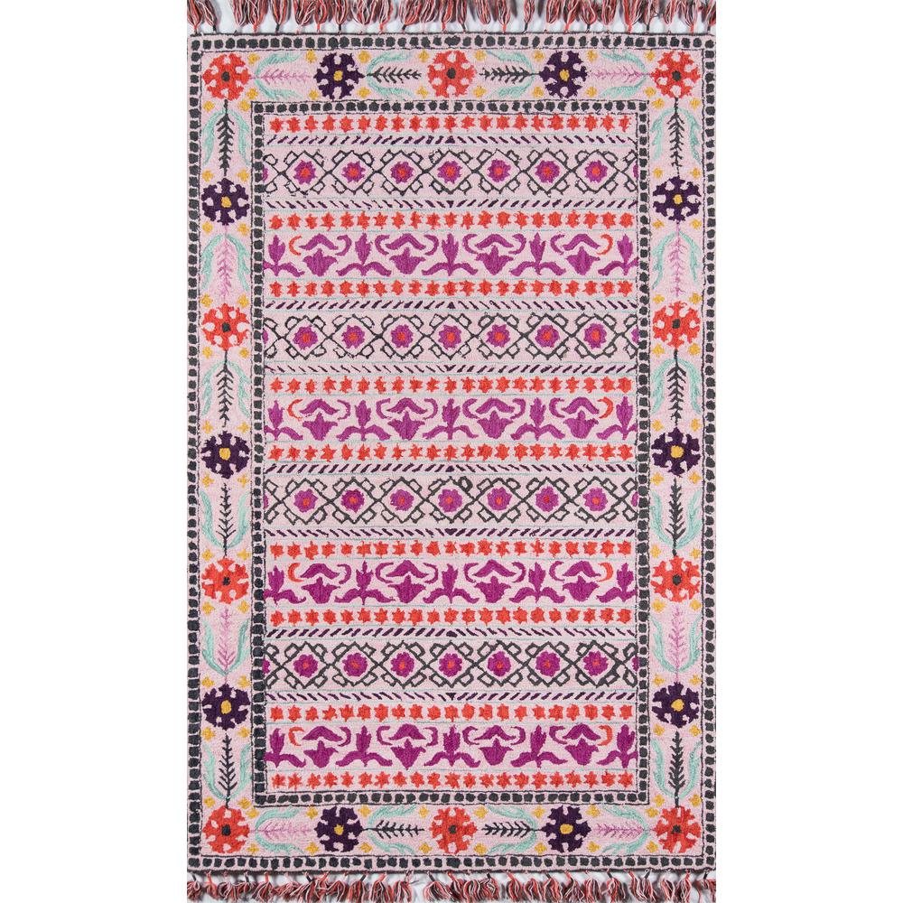 Transitional Runner Area Rug, Pink, 2'3" X 8' Runner. Picture 1