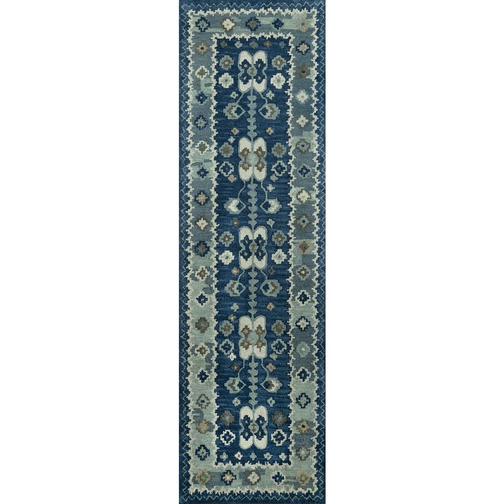 Tangier Area Rug, Blue, 2'3" X 8' Runner. Picture 2