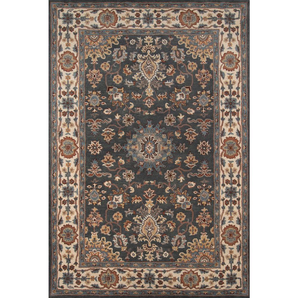 Traditional Runner Area Rug, Grey, 2'3" X 8' Runner. Picture 1
