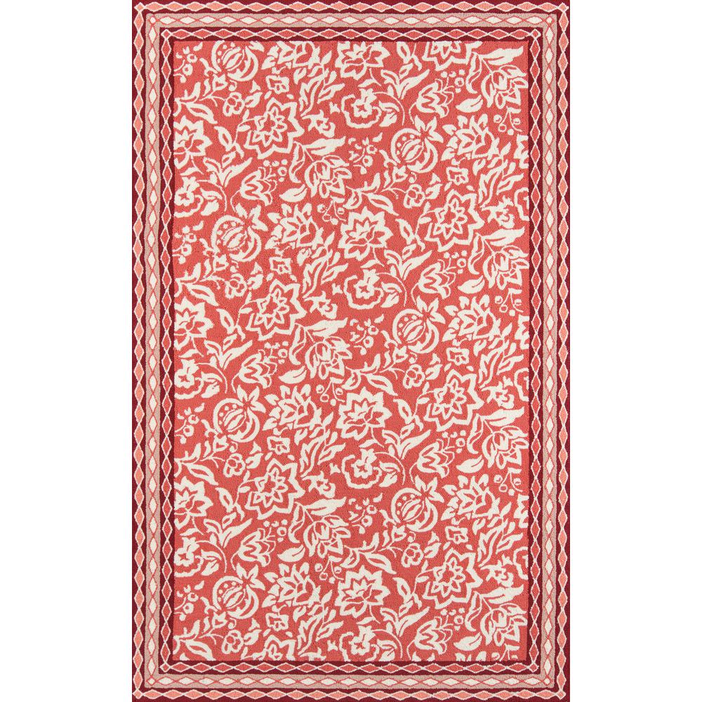 Transitional Runner Area Rug, Red, 2'3" X 8' Runner. Picture 1