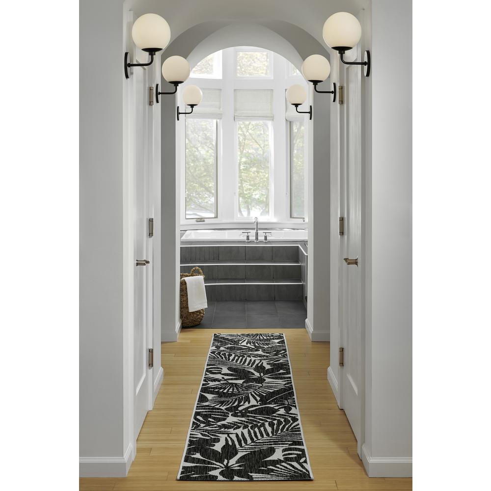 Transitional Runner Area Rug, Charcoal, 2' X 6' Runner. Picture 8