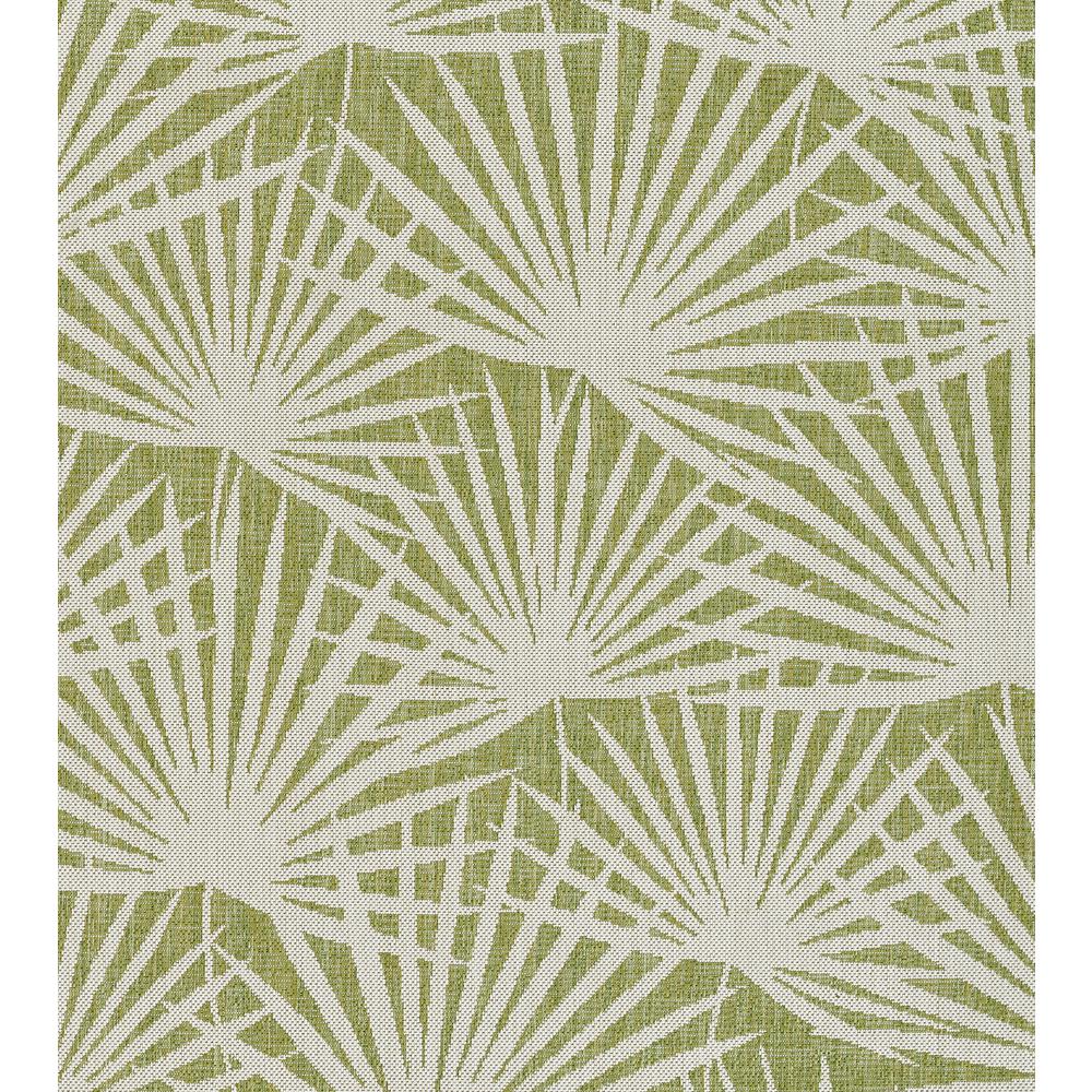 Transitional Runner Area Rug, Green, 2' X 6' Runner. Picture 7