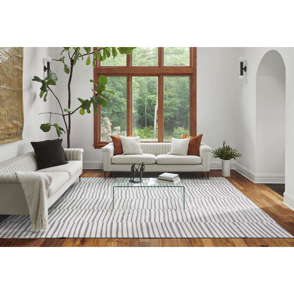 Contemporary Runner Area Rug, Grey, 2'3" X 7'6" Runner. Picture 8
