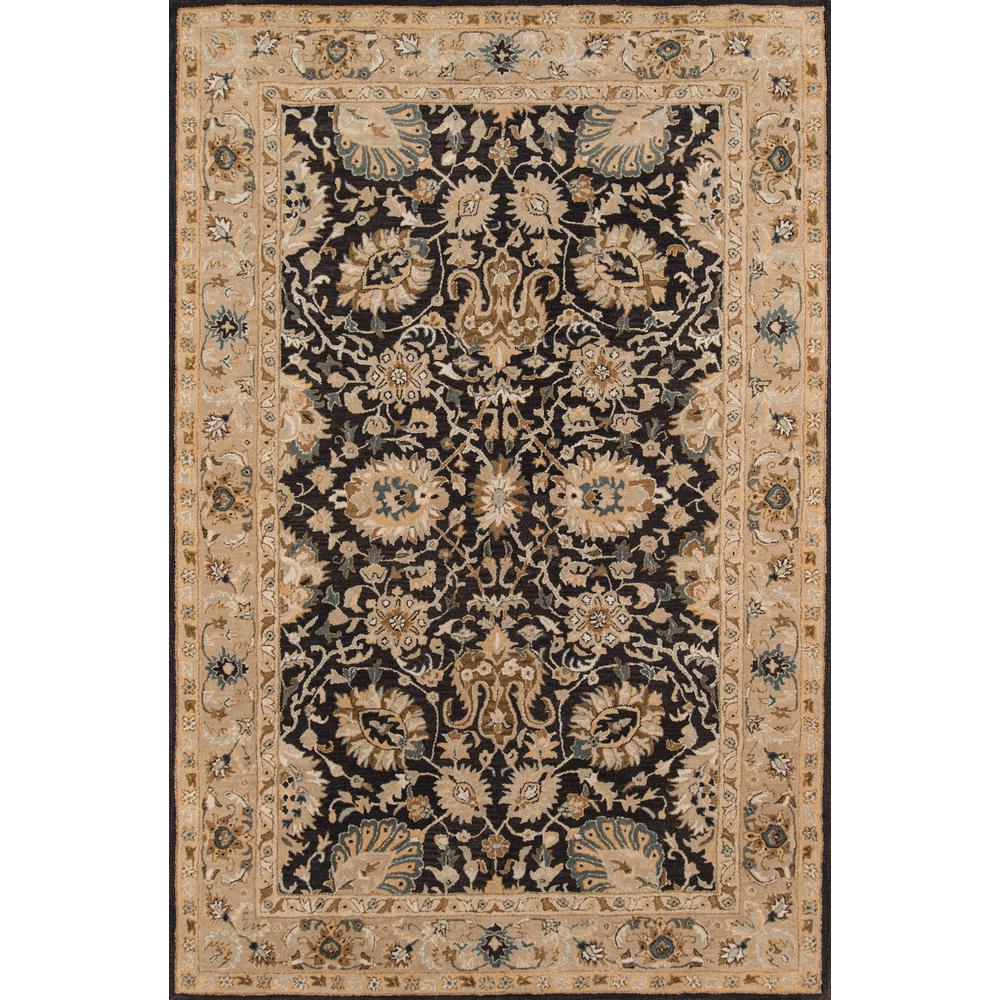 Traditional Runner Area Rug, Charcoal, 2'6" X 8' Runner. Picture 1