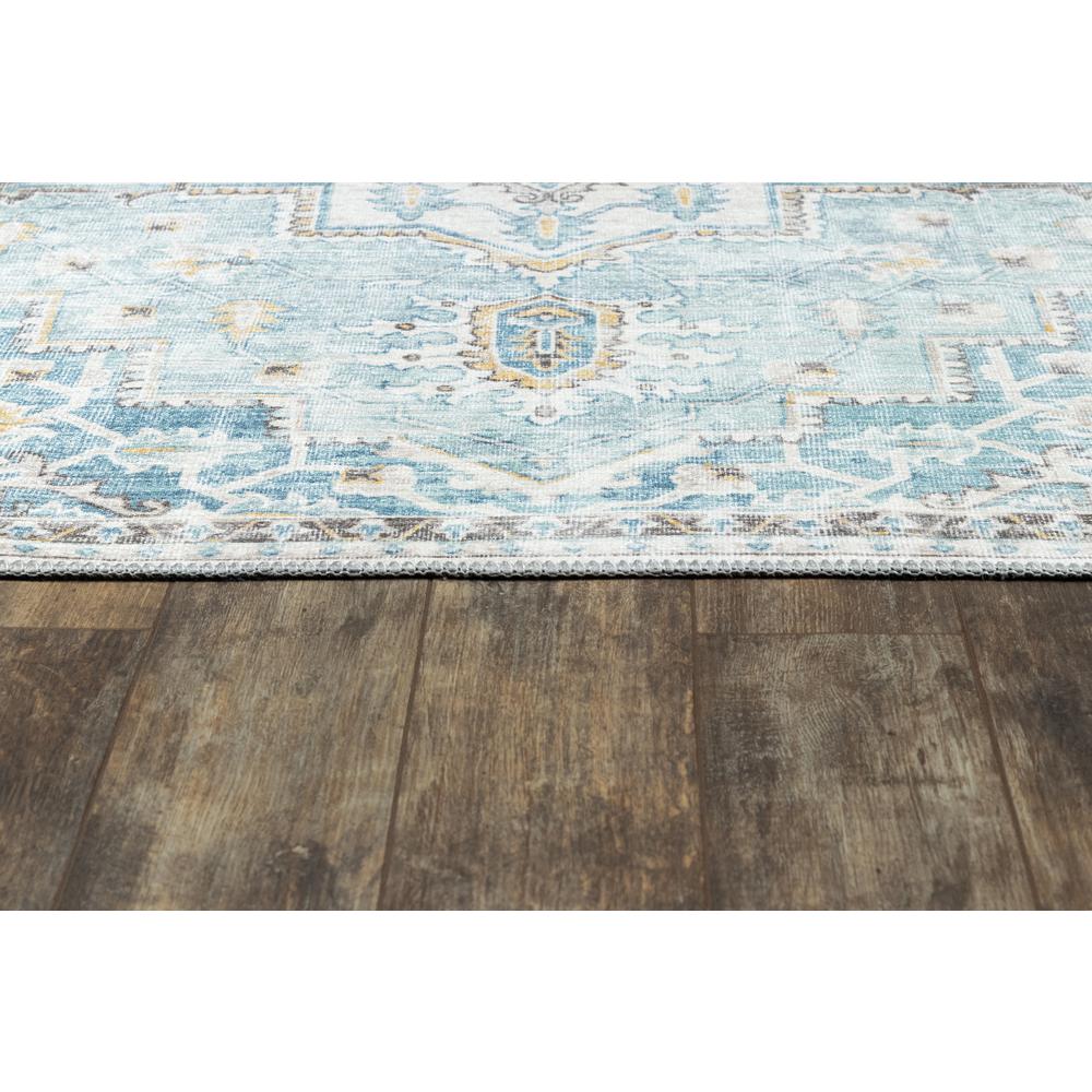 Traditional Rectangle Area Rug, Light Blue, 2' X 3'. Picture 3