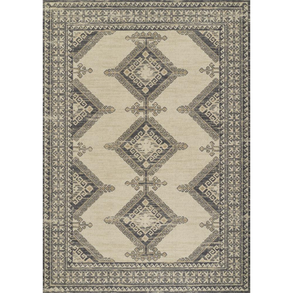 Traditional Rectangle Area Rug, Charcoal, 3'3" X 5'. Picture 1