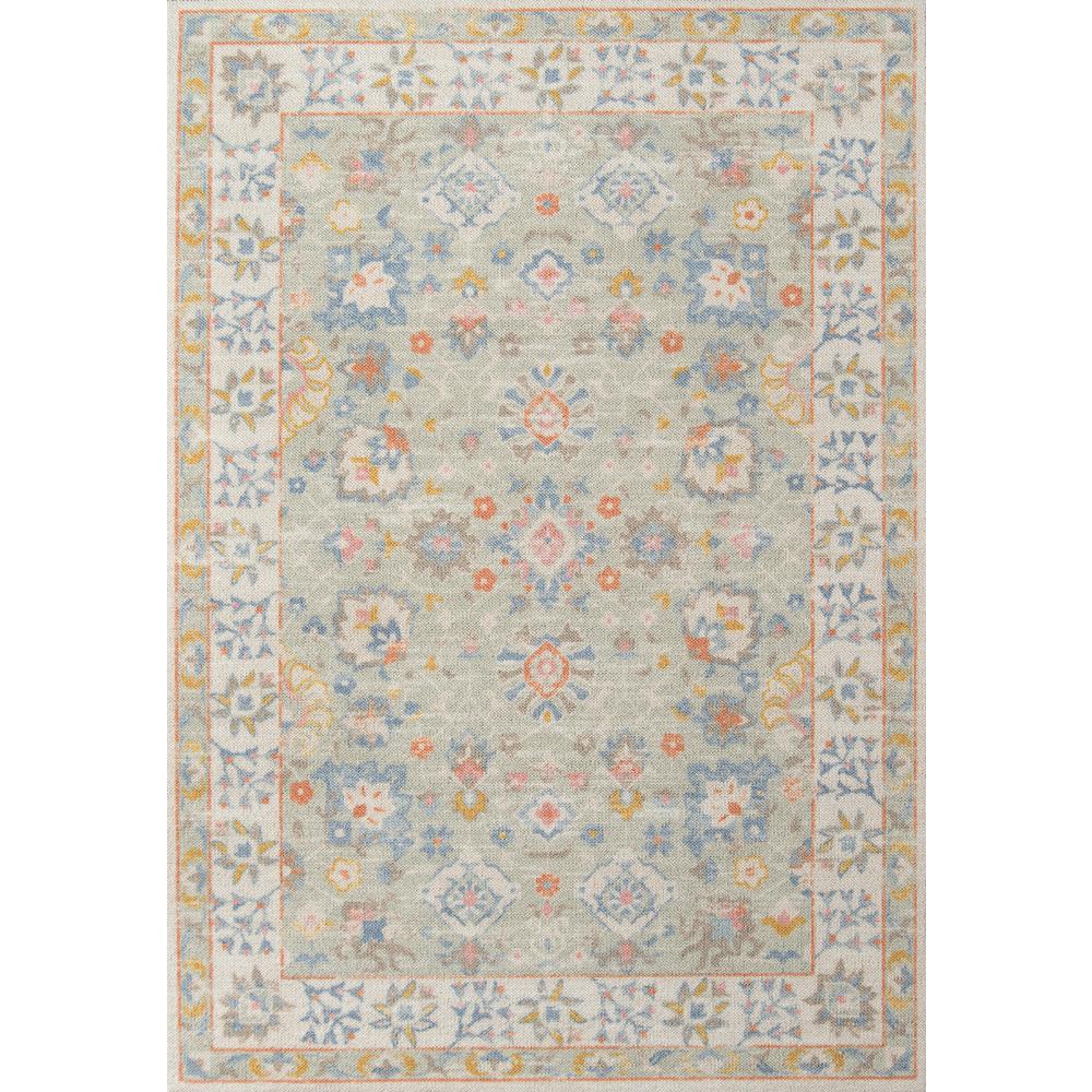 Traditional Rectangle Area Rug, Light Blue, 3'3" X 5'. Picture 1