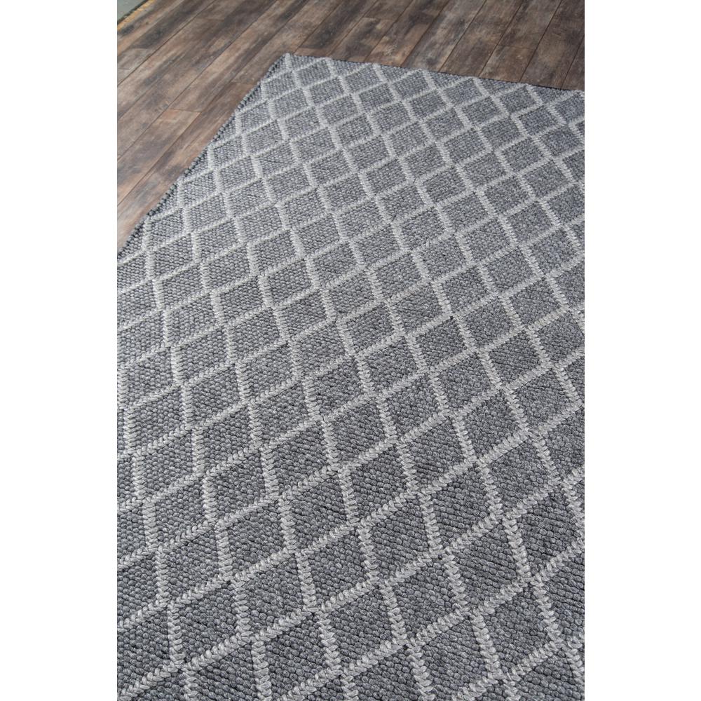 Contemporary Rectangle Area Rug, Charcoal, 3' X 5'. Picture 2