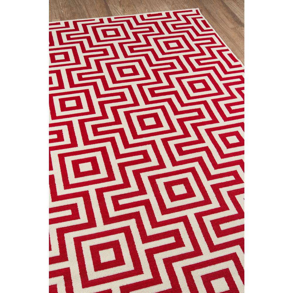 Contemporary Runner Area Rug, Red, 2'3" X 7'6" Runner. Picture 2