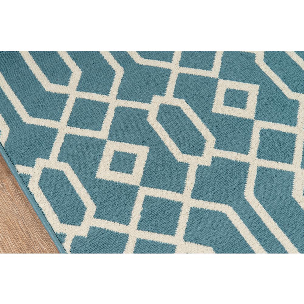Contemporary Runner Area Rug, Blue, 2'3" X 7'6" Runner. Picture 3