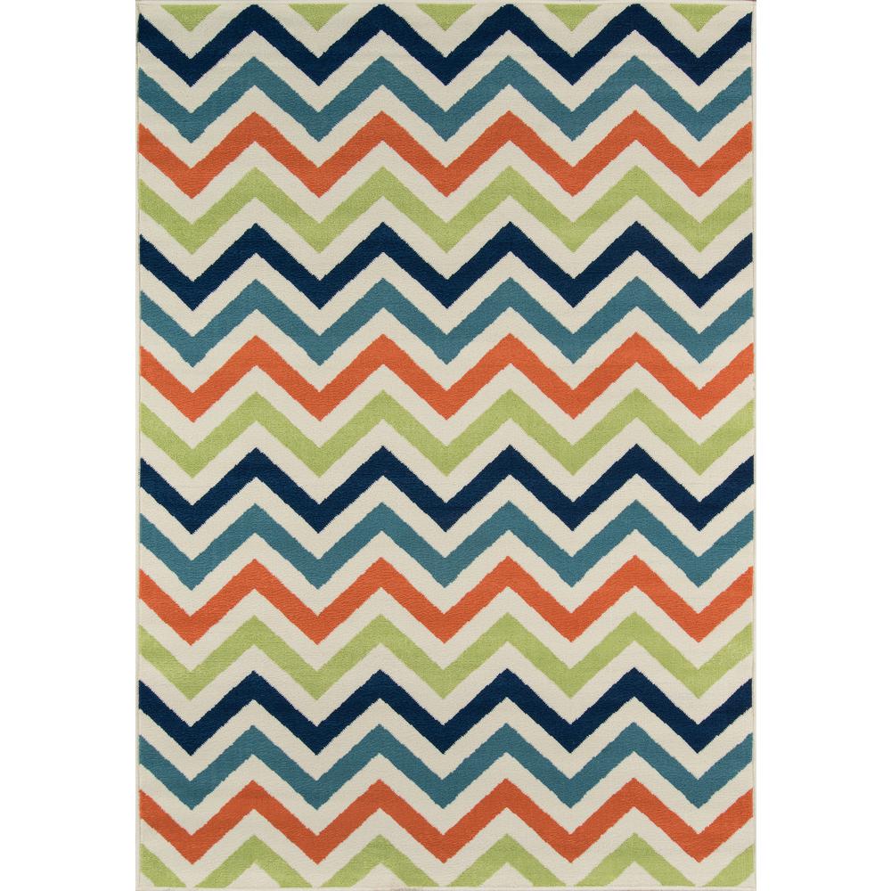 Contemporary Runner Area Rug, Multi, 2'3" X 7'6" Runner. Picture 1