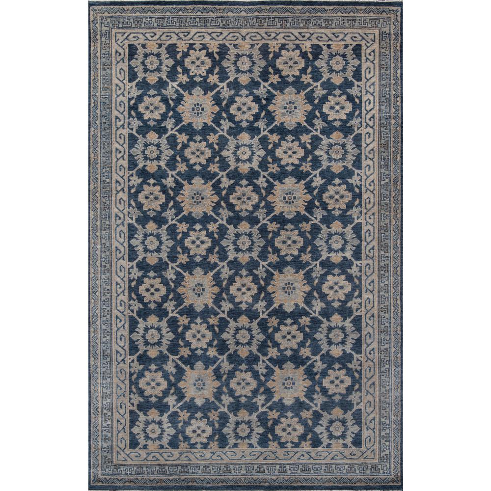 Traditional Rectangle Area Rug, Blue, 5'6" X 8'6". Picture 1