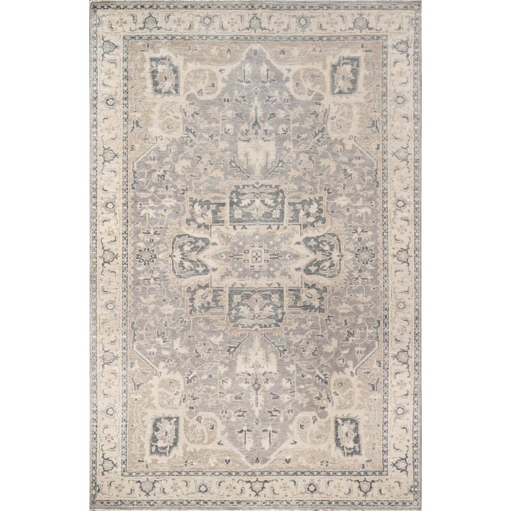 Traditional Rectangle Area Rug, Grey, 5'6" X 8'6". Picture 1