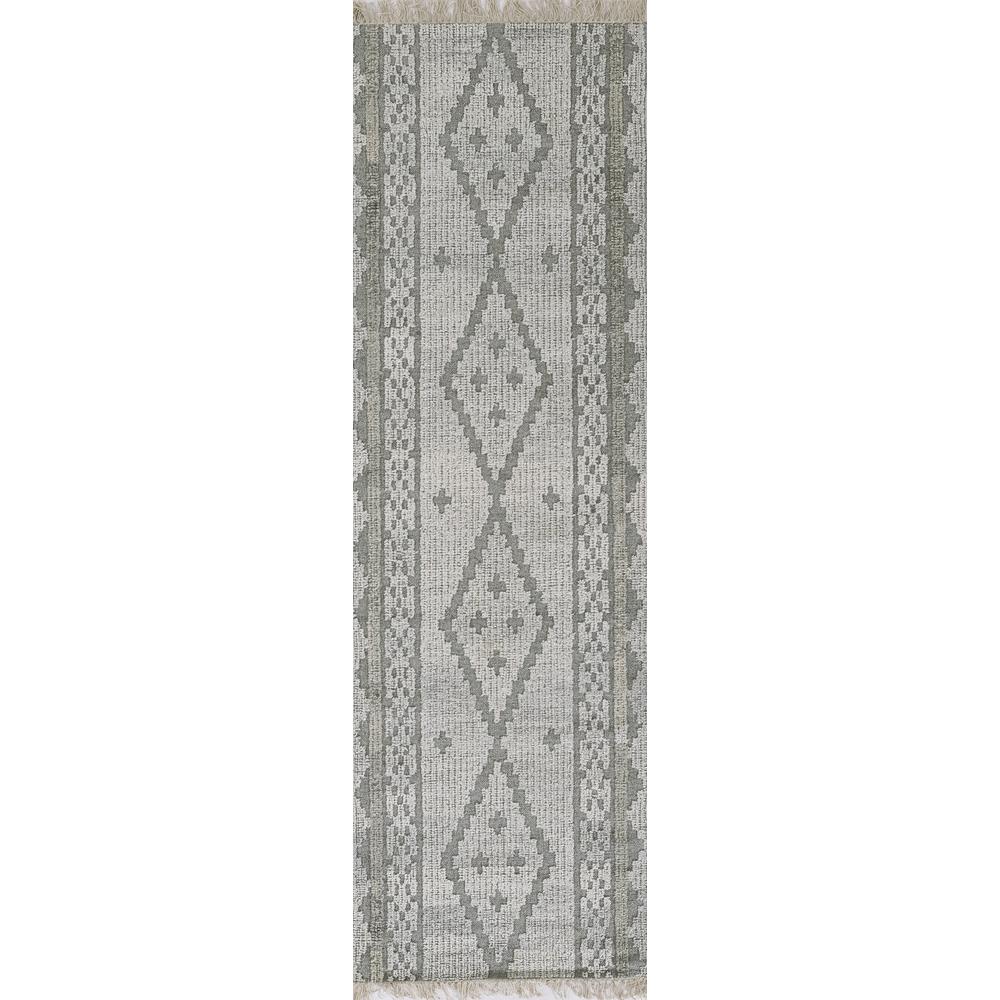 Traditional Runner Area Rug, Grey, 2'3" X 8' Runner. Picture 4