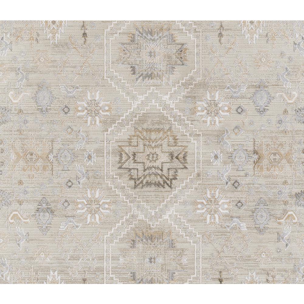 Traditional Rectangle Area Rug, Grey, 3'11" X 5'5". Picture 7