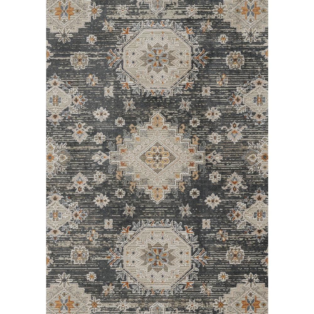 Traditional Rectangle Area Rug, Slate, 3'11" X 5'5". Picture 6