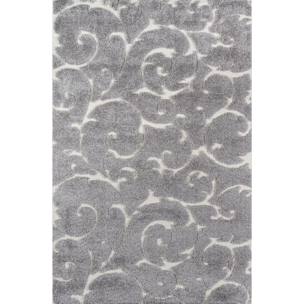 Modern Rectangle Area Rug, Grey, 3'3" X 5'. Picture 1