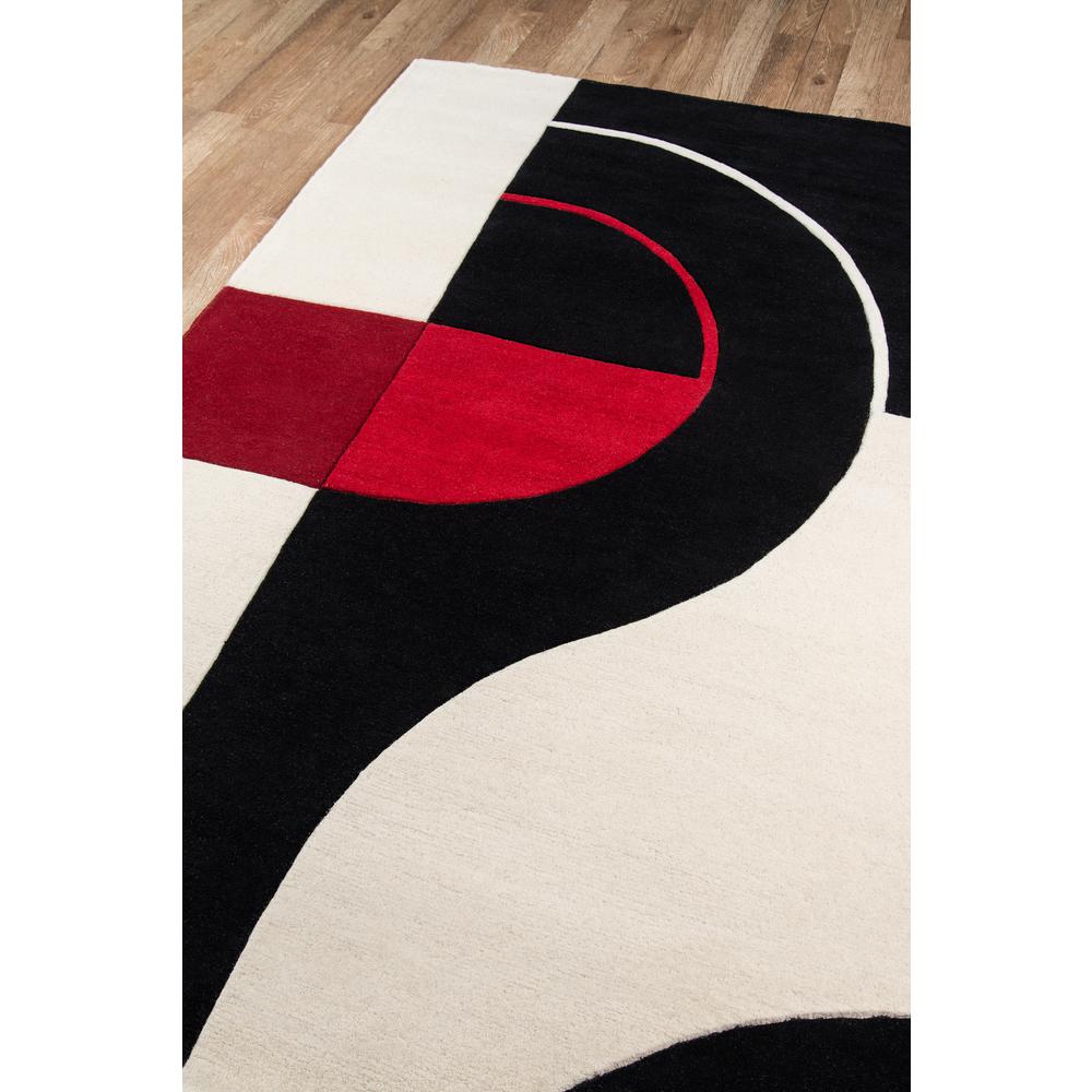 Contemporary Rectangle Area Rug, Black, 5' X 8'. Picture 2