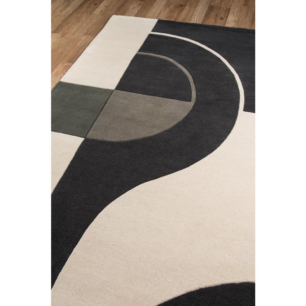 Contemporary Rectangle Area Rug, Charcoal, 5' X 8'. Picture 2