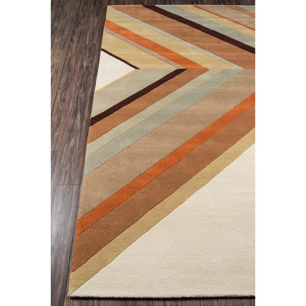 Contemporary Rectangle Area Rug, Brown, 5' X 8'. Picture 2