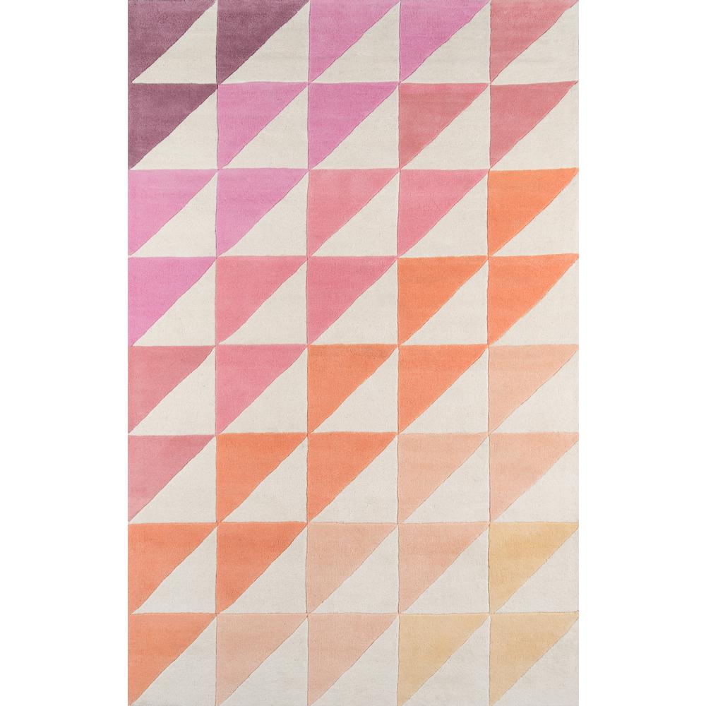 Modern Rectangle Area Rug, Pink, 5' X 8'. Picture 1